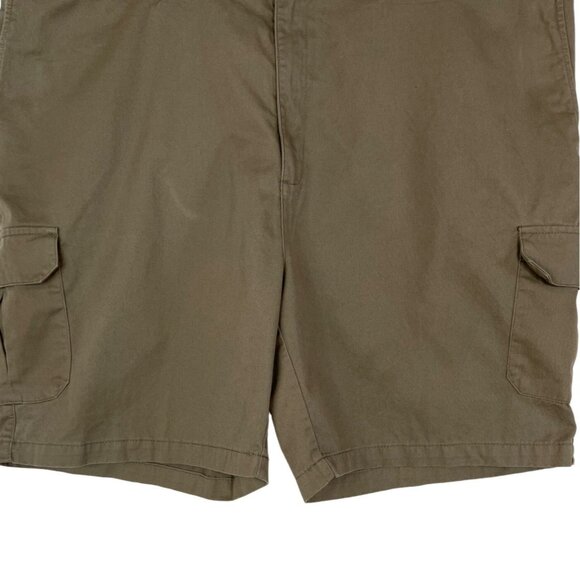 HB Cargo Shorts Mens 50 R Khaki Flat Front Comfort Waistband - Picture 4 of 10